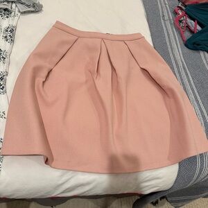 Eloquii Blush Pink Textured Flare Midi Skirt Size 20 NWOT